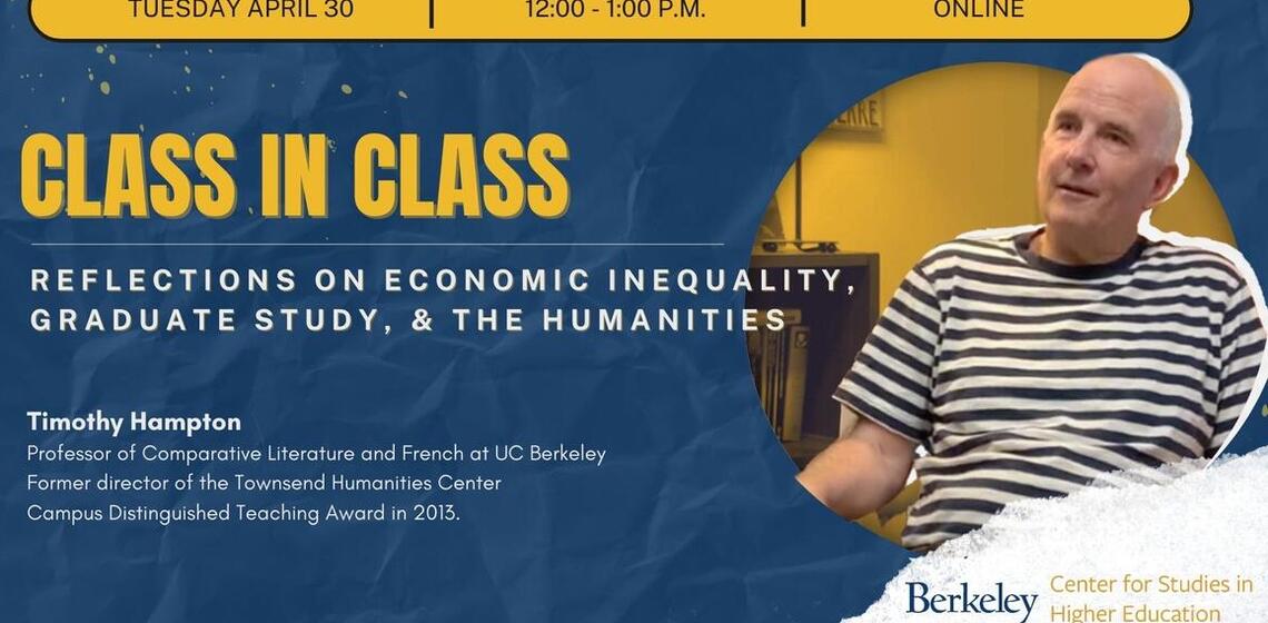 Flyer: Class in Class-Reflections on Economic Inequality, Graduate Study, & the Humanities