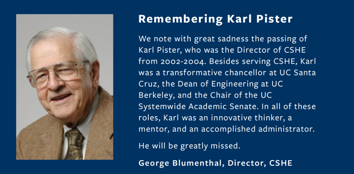 Remembering Karl Pister