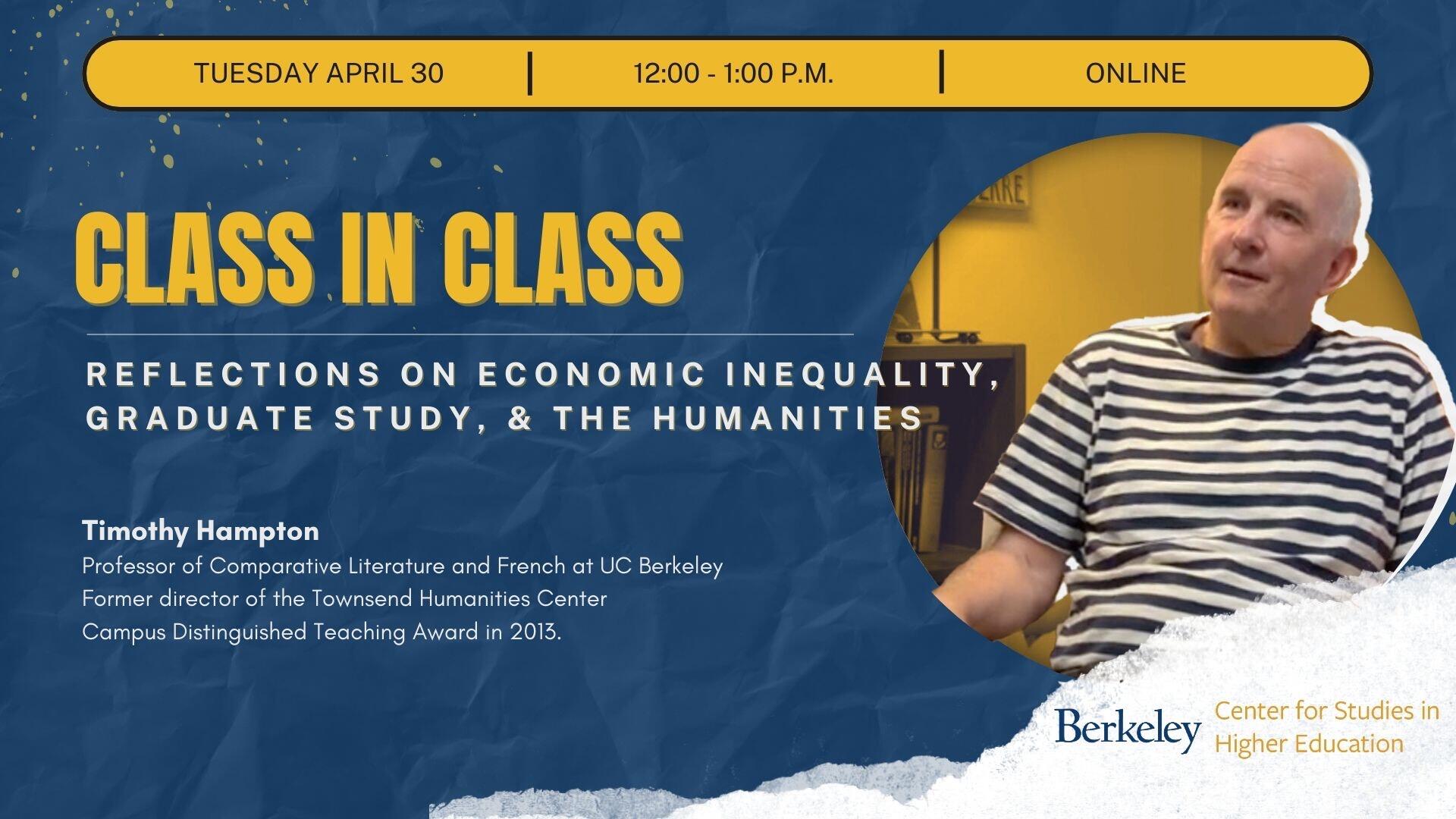  Reflections on Economic Inequality, Graduate Study and the Humanities