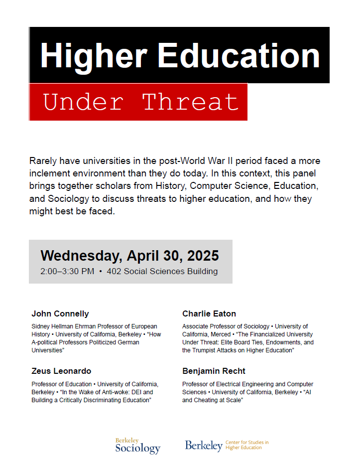 Higher Education under Threat flyer 